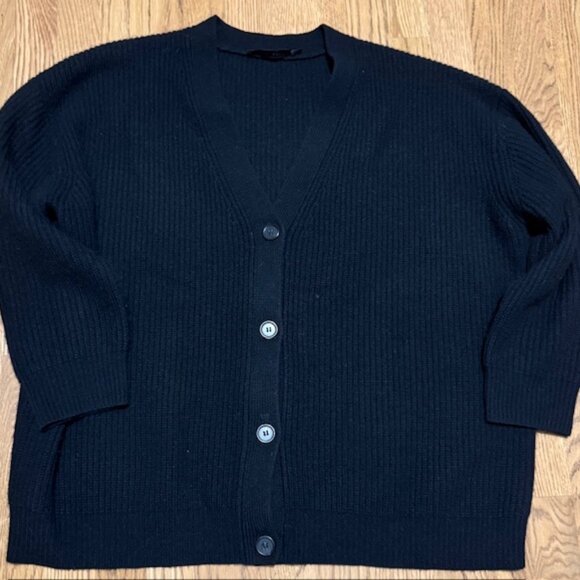 Jenni Kayne 100% Cashmere Cropped Cocoon Sweater - Picture 2 of 5